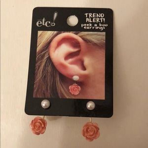 Pearl/Rose Earrings